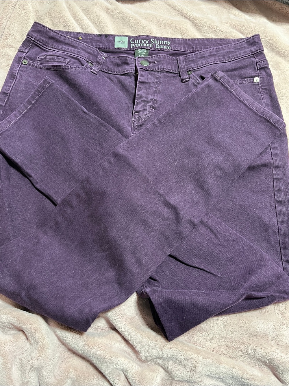 Mossimo Supply Co. Curvy Skinny Jeans in Purple